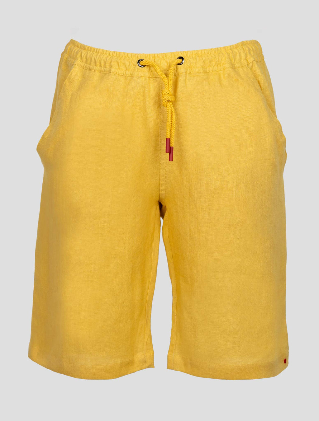 Kiton Yellow Linen Short Pants 1