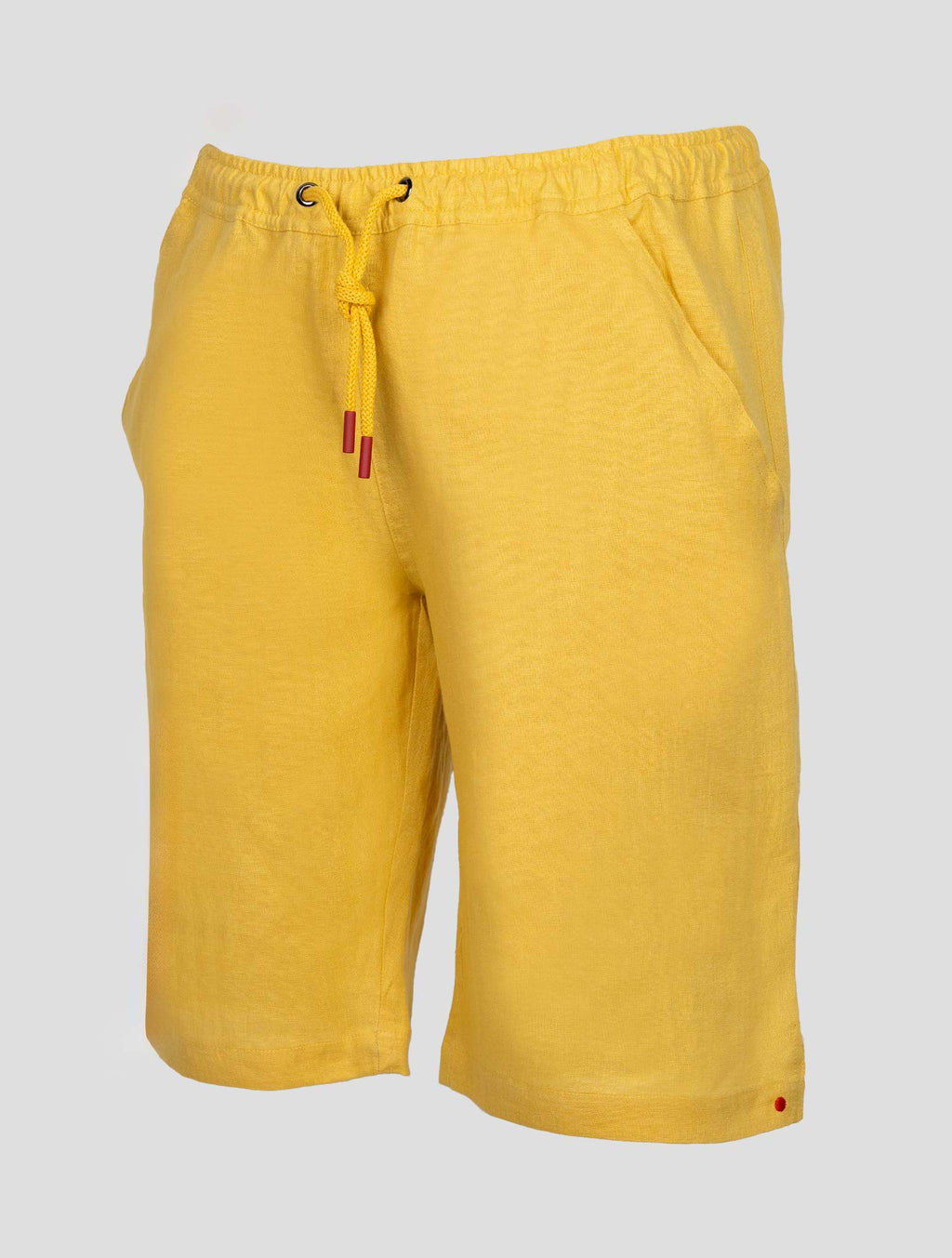Kiton Yellow Linen Short Pants 2