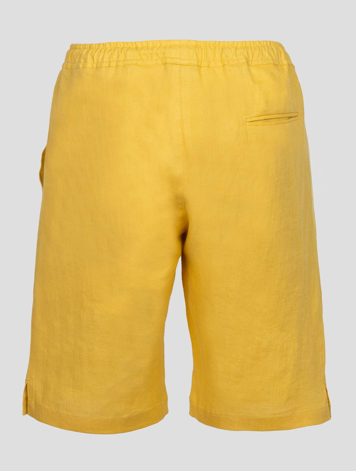 Kiton Yellow Linen Short Pants 3