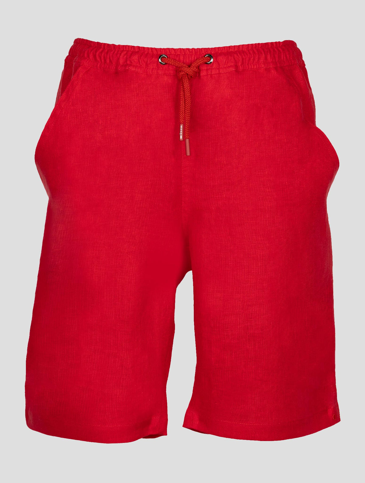 Kiton Red Linen Short Pants 1