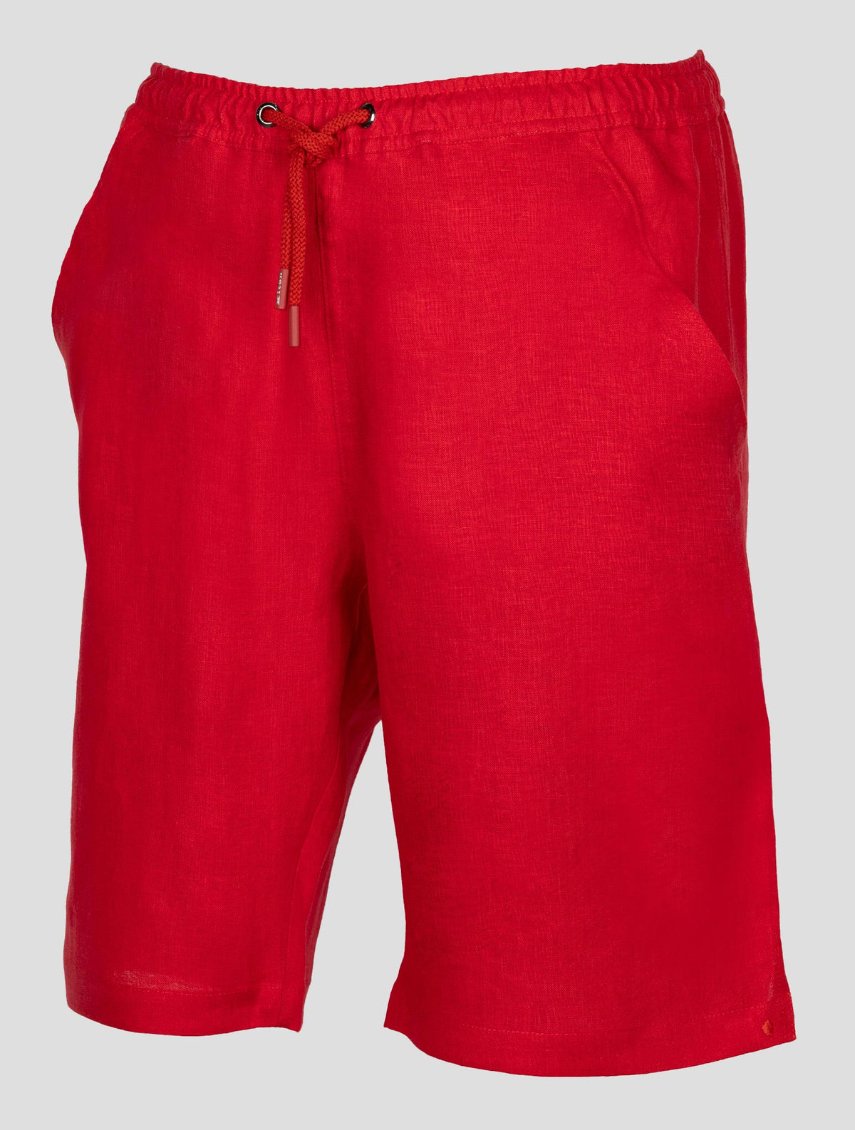 Kiton Red Linen Short Pants 2