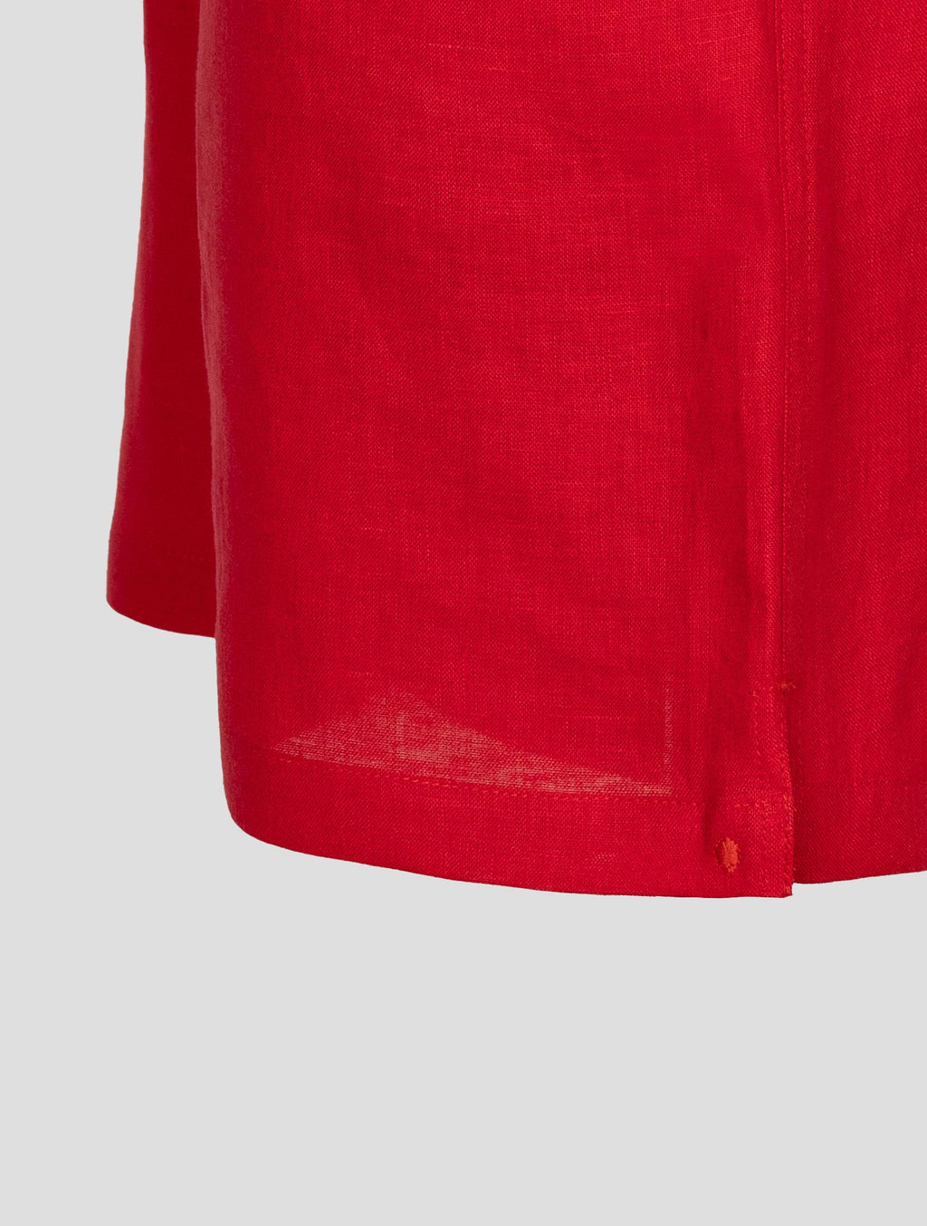 Kiton Red Linen Short Pants 4