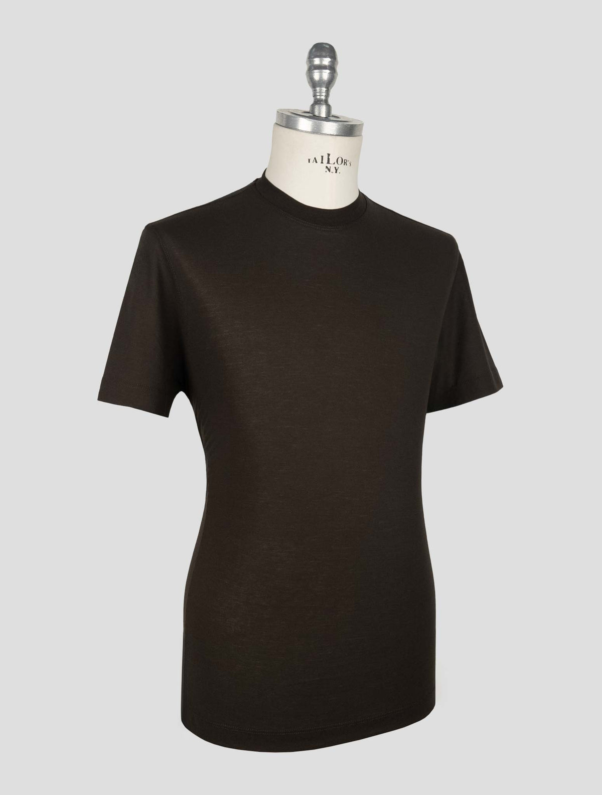Kired Dark Brown Cotton T-Shirt 2