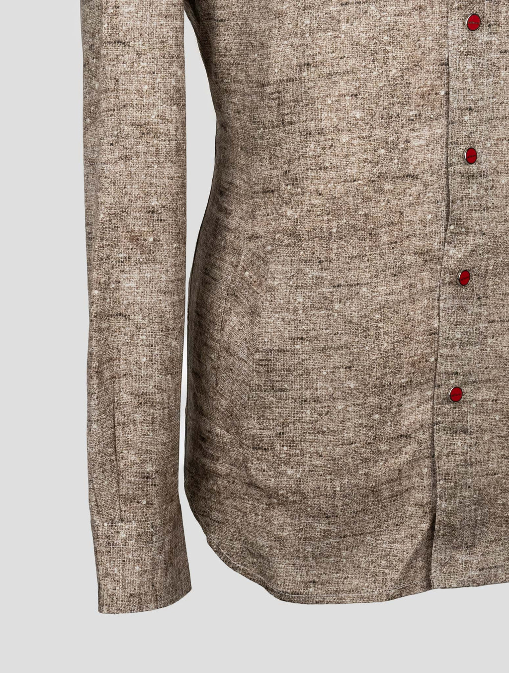 Kiton Brown Cotton Shirt Mariano 6