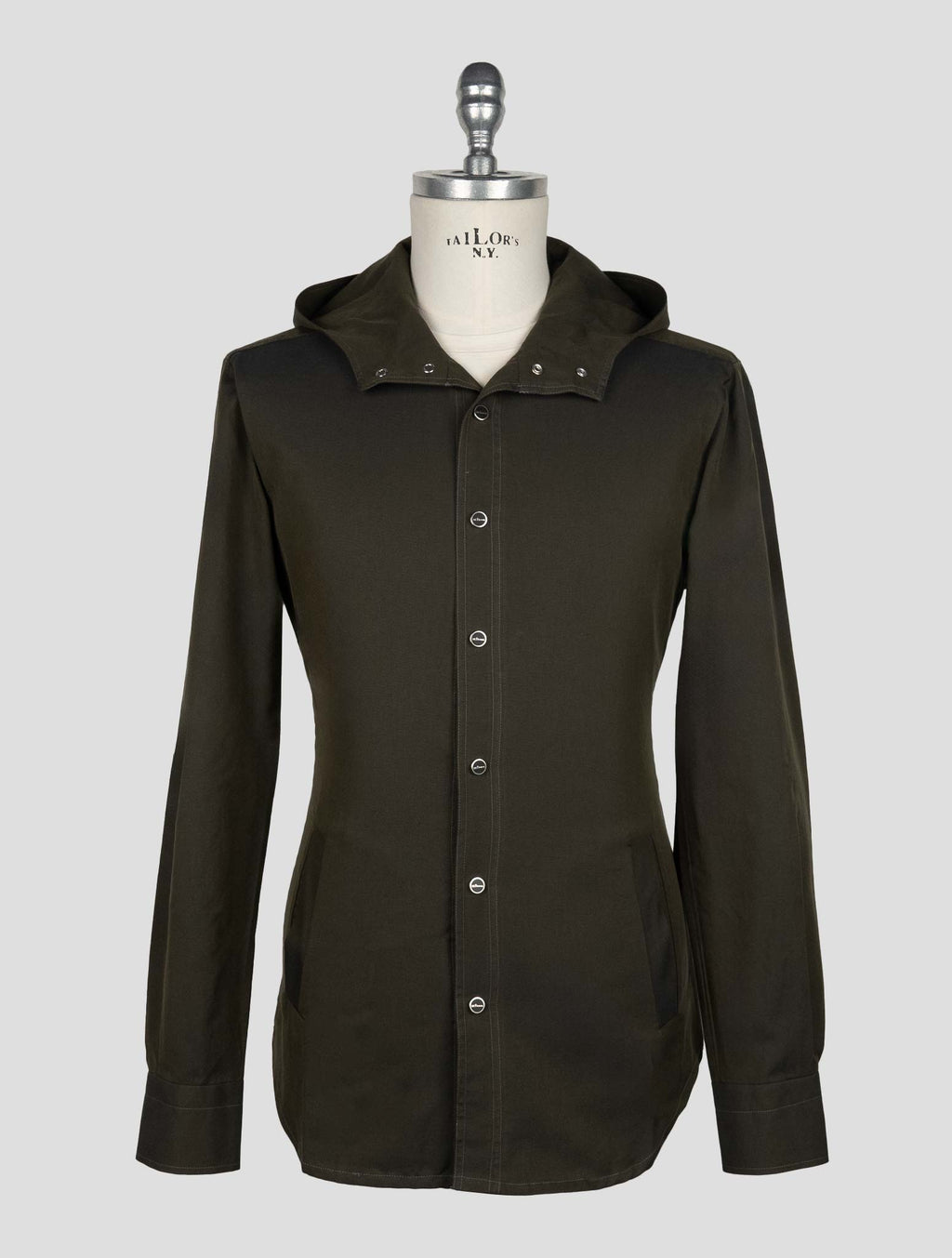 Kiton Dark Green Cotton Shirt Mariano 2