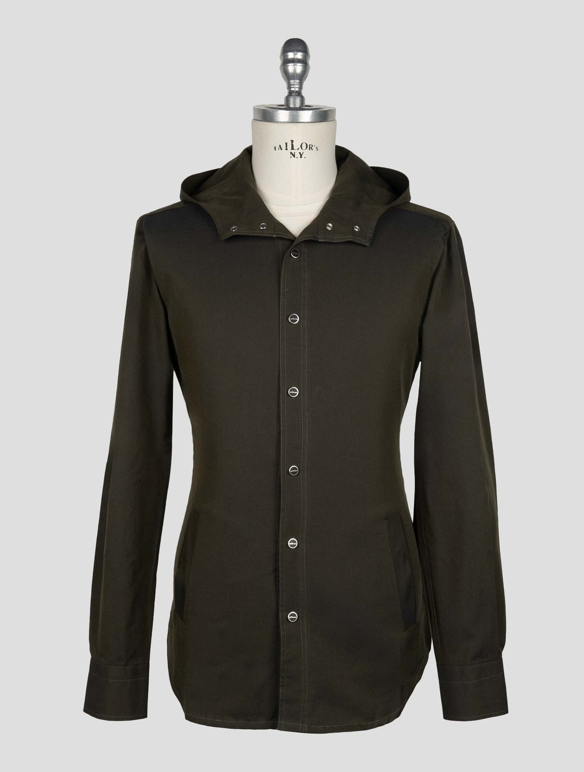 Kiton Dark Green Cotton Shirt Mariano 2