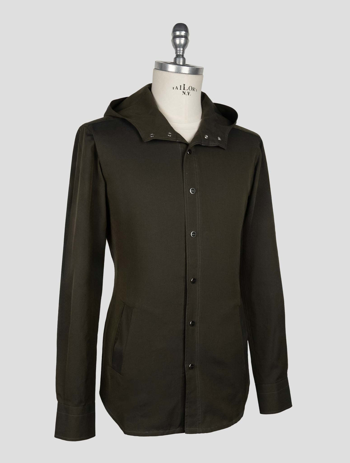 Kiton Dark Green Cotton Shirt Mariano 3
