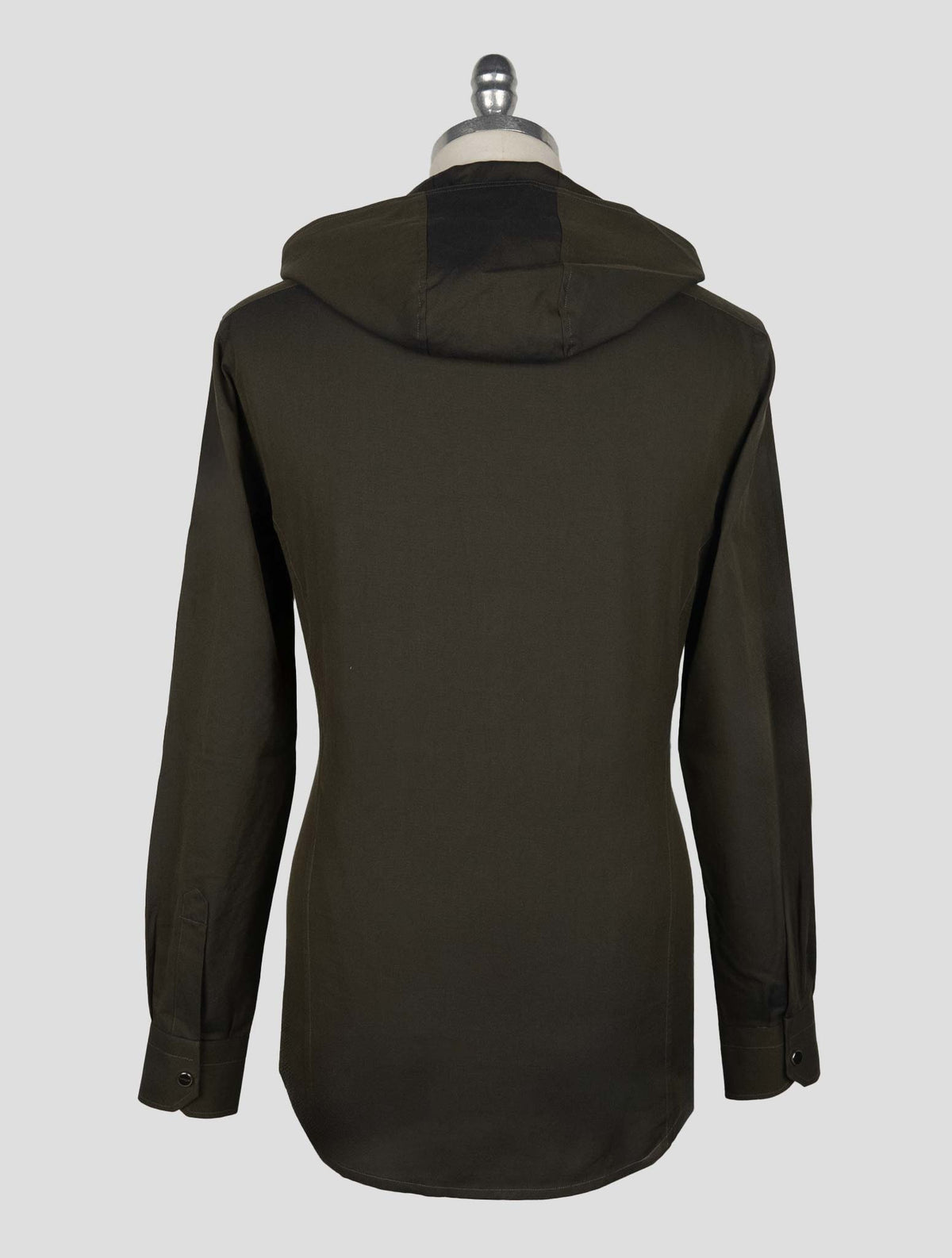 Kiton Dark Green Cotton Shirt Mariano 4