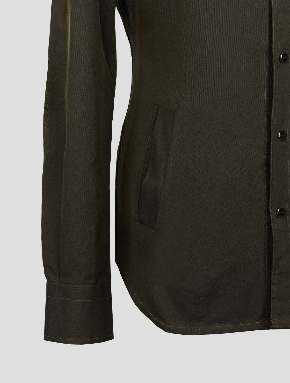 Kiton Dark Green Cotton Shirt Mariano 6