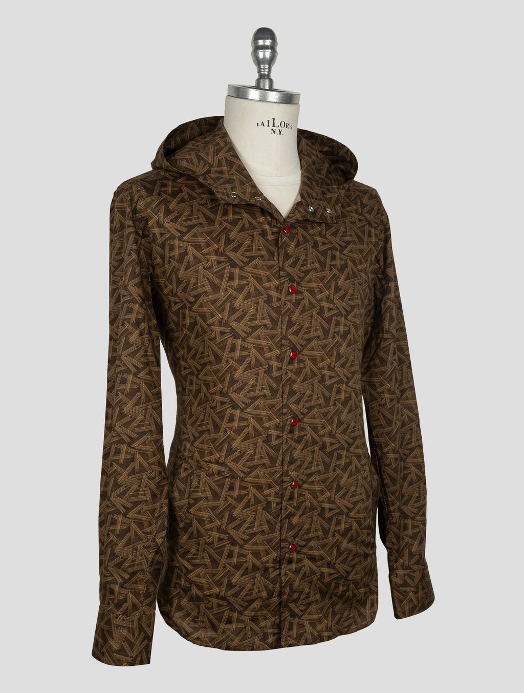 Kiton Brown Cotton Ea Shirt Mariano 3