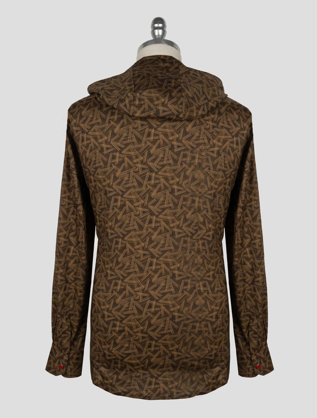 Kiton Brown Cotton Ea Shirt Mariano 4