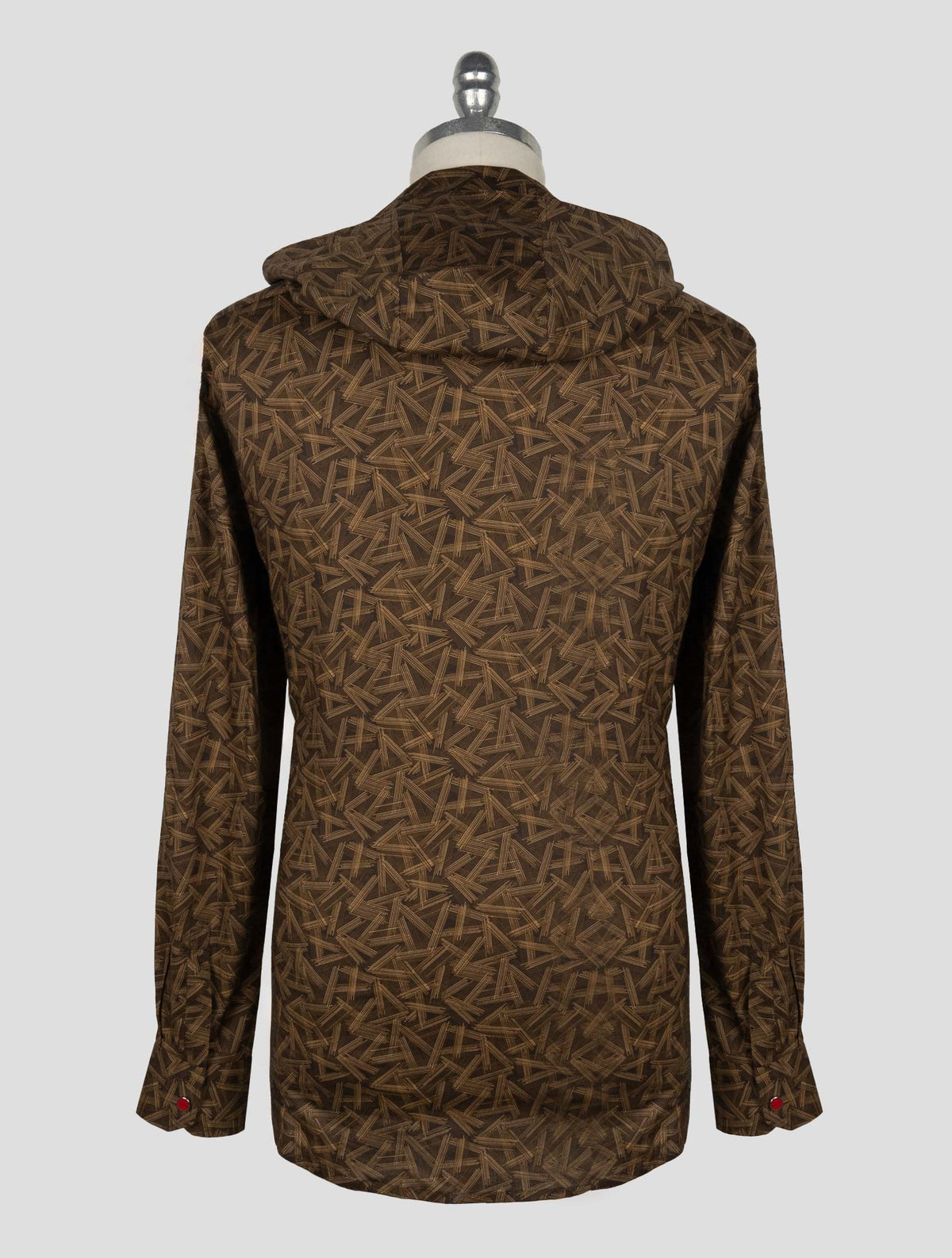 Kiton Brown Cotton Ea Shirt Mariano 4