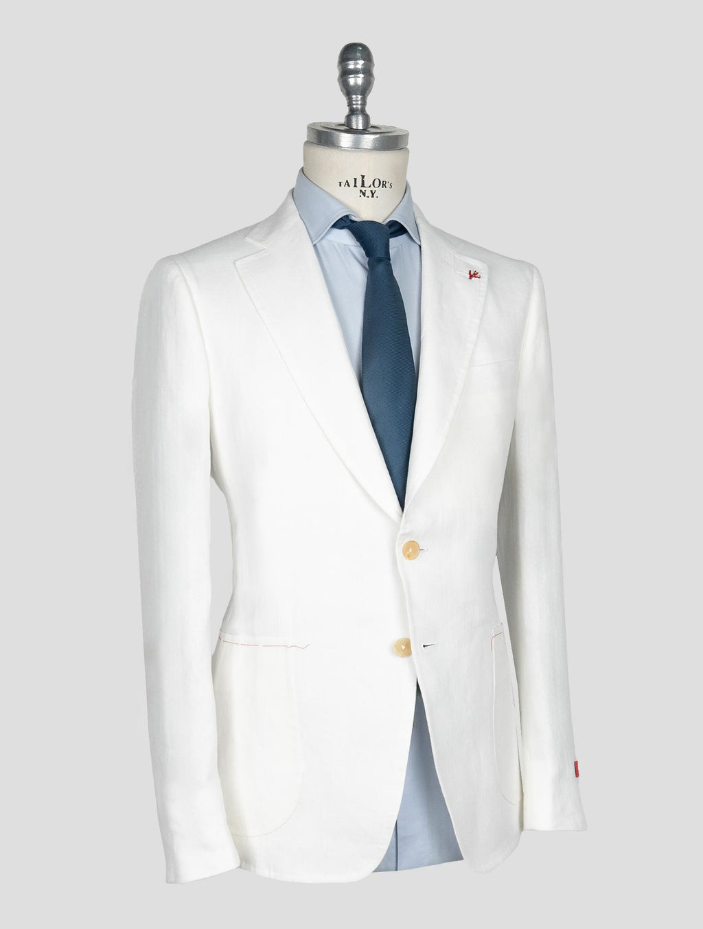 Isaia White Linen Suit 2