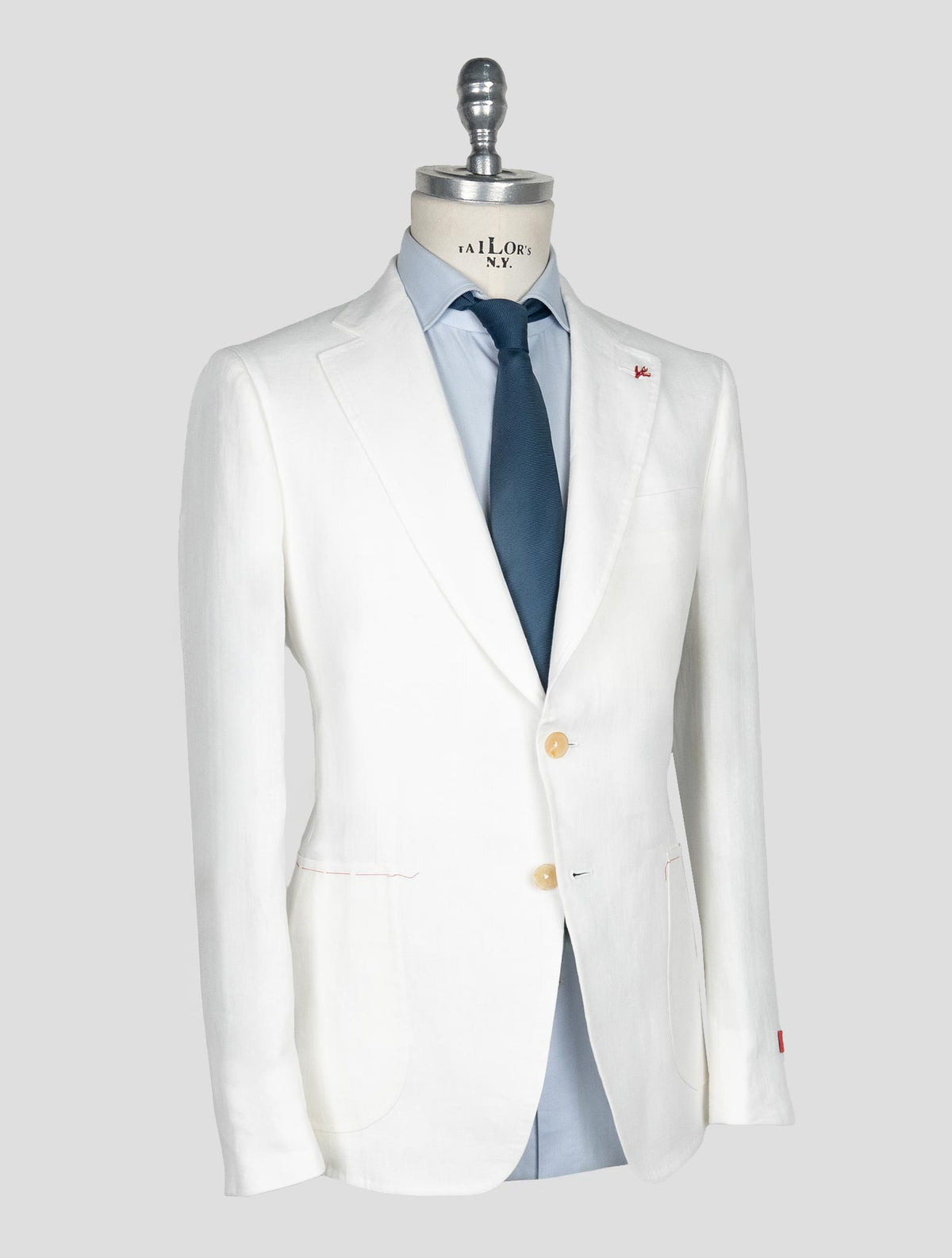 Isaia White Linen Suit 2
