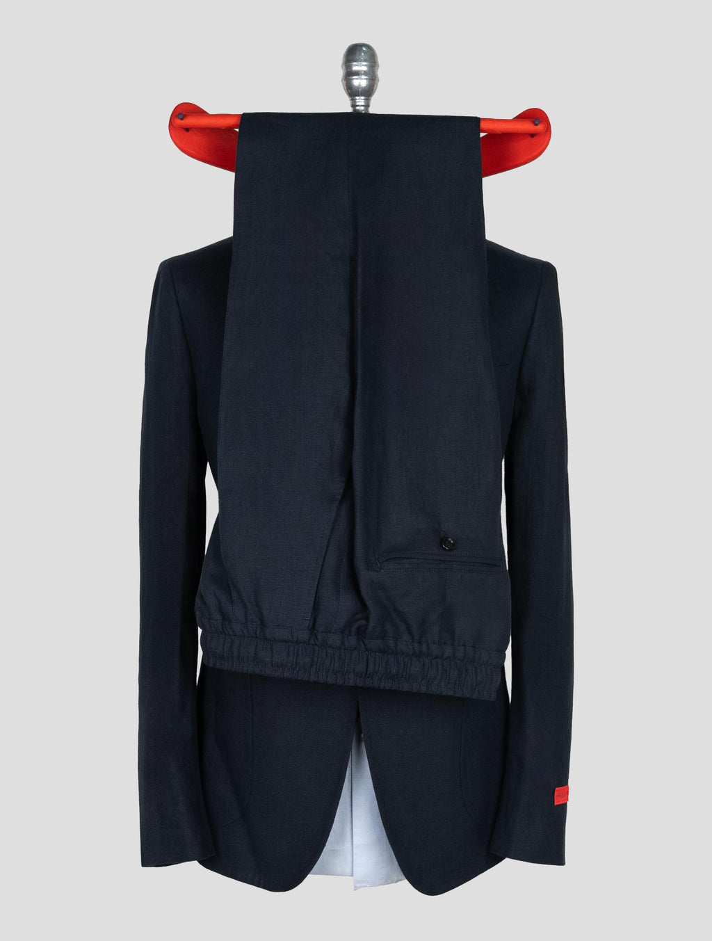 Isaia Blue Navy Linen Suit 4