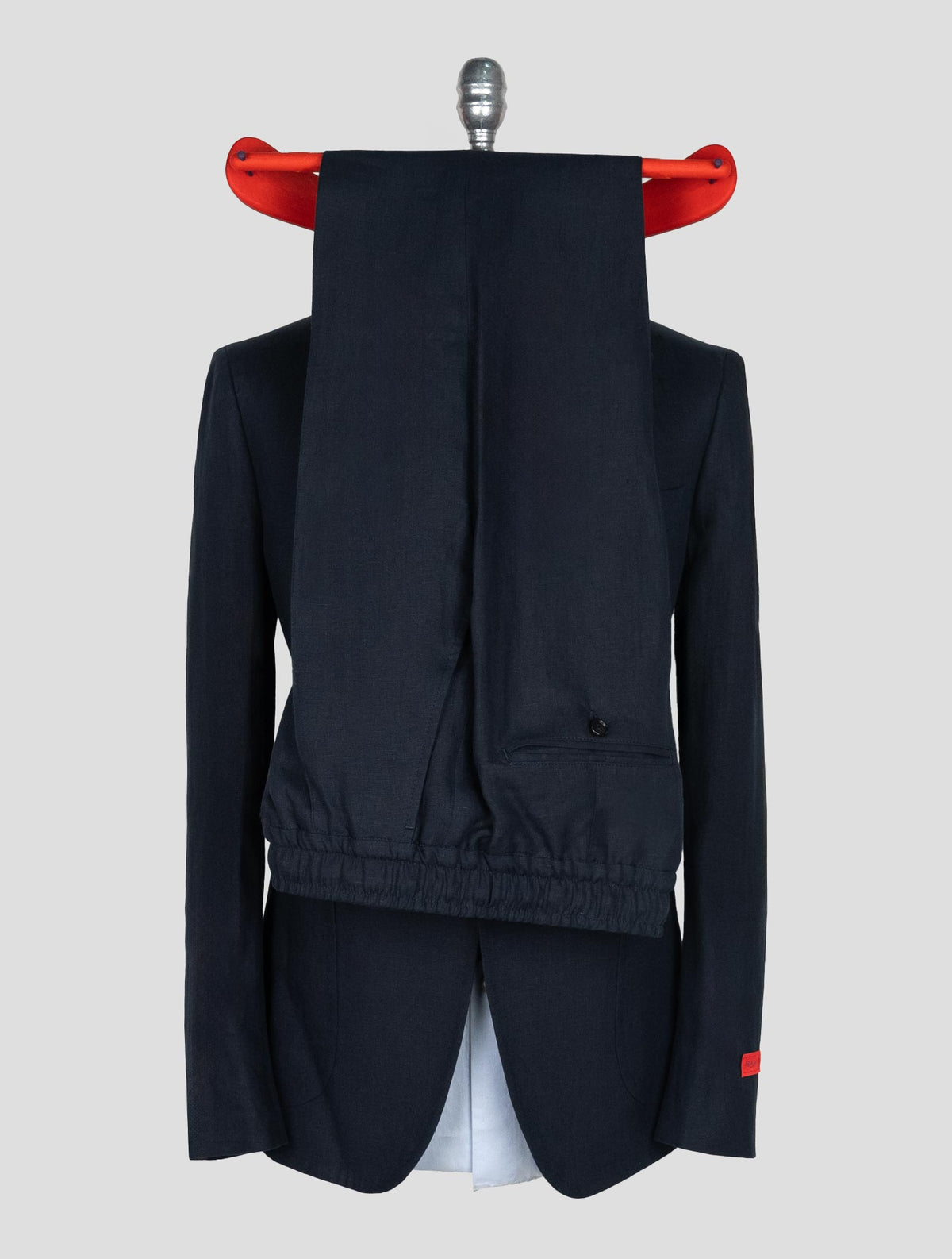 Isaia Blue Navy Linen Suit 4