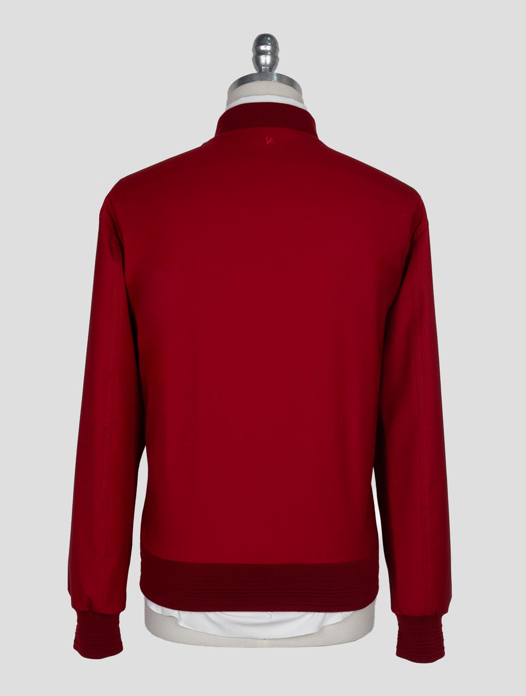 Isaia Red Wool Pl Silk Ea Coat 3