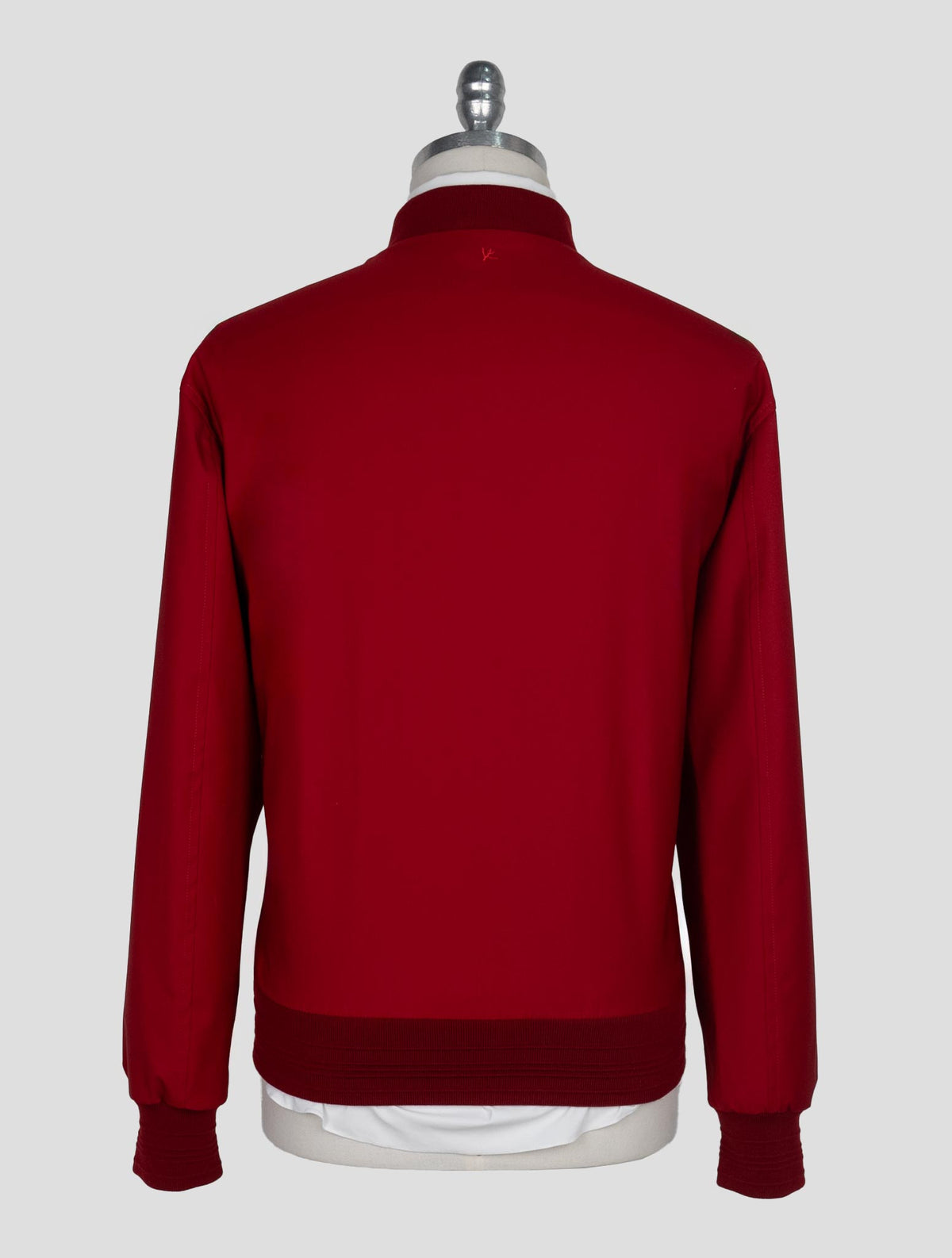 Isaia Red Wool Pl Silk Ea Coat 3