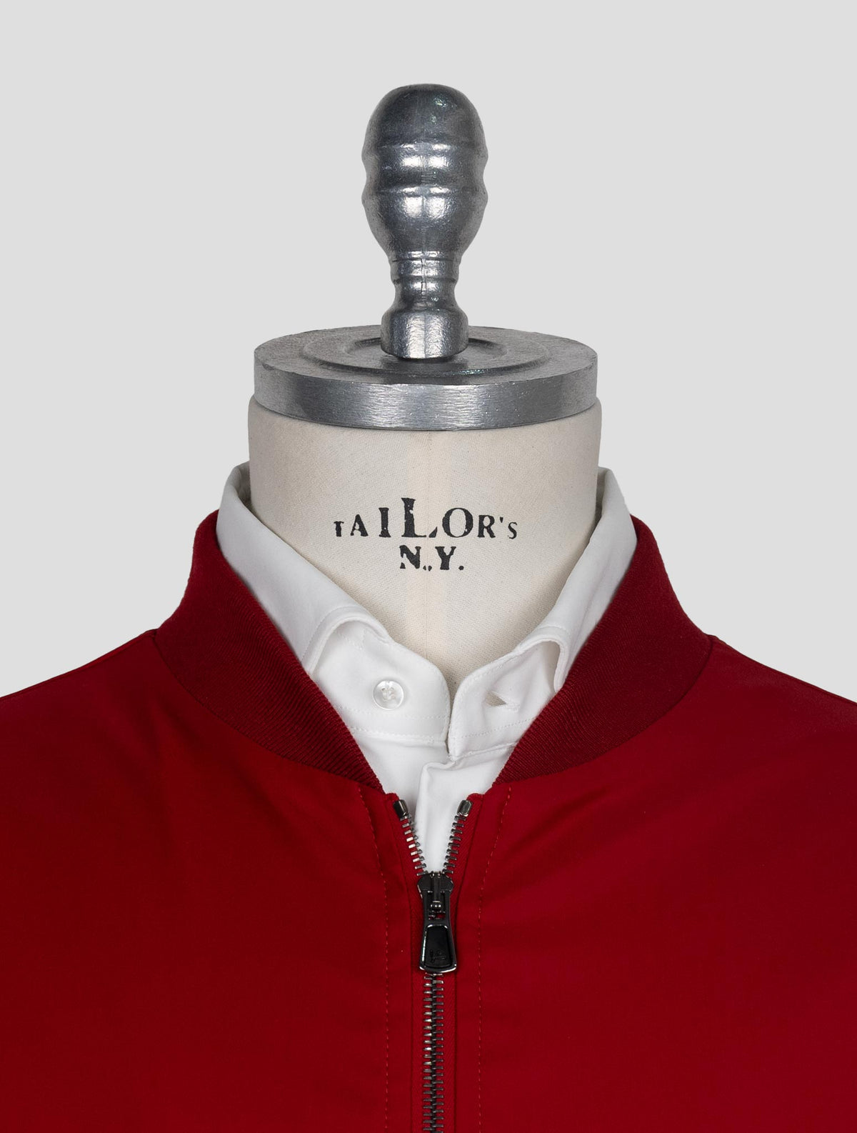 Isaia Red Wool Pl Silk Ea Coat 4