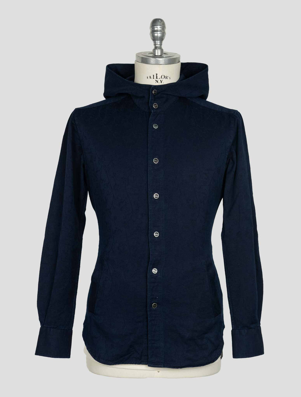 Kiton Blue Cotton Shirt Mariano 1