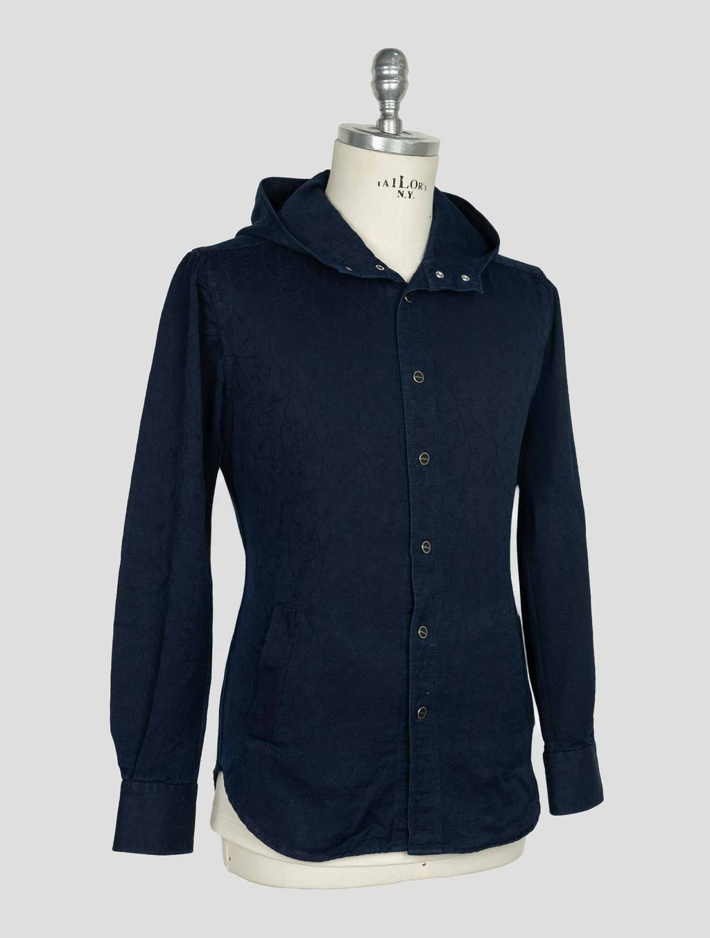 Kiton Blue Cotton Shirt Mariano 3