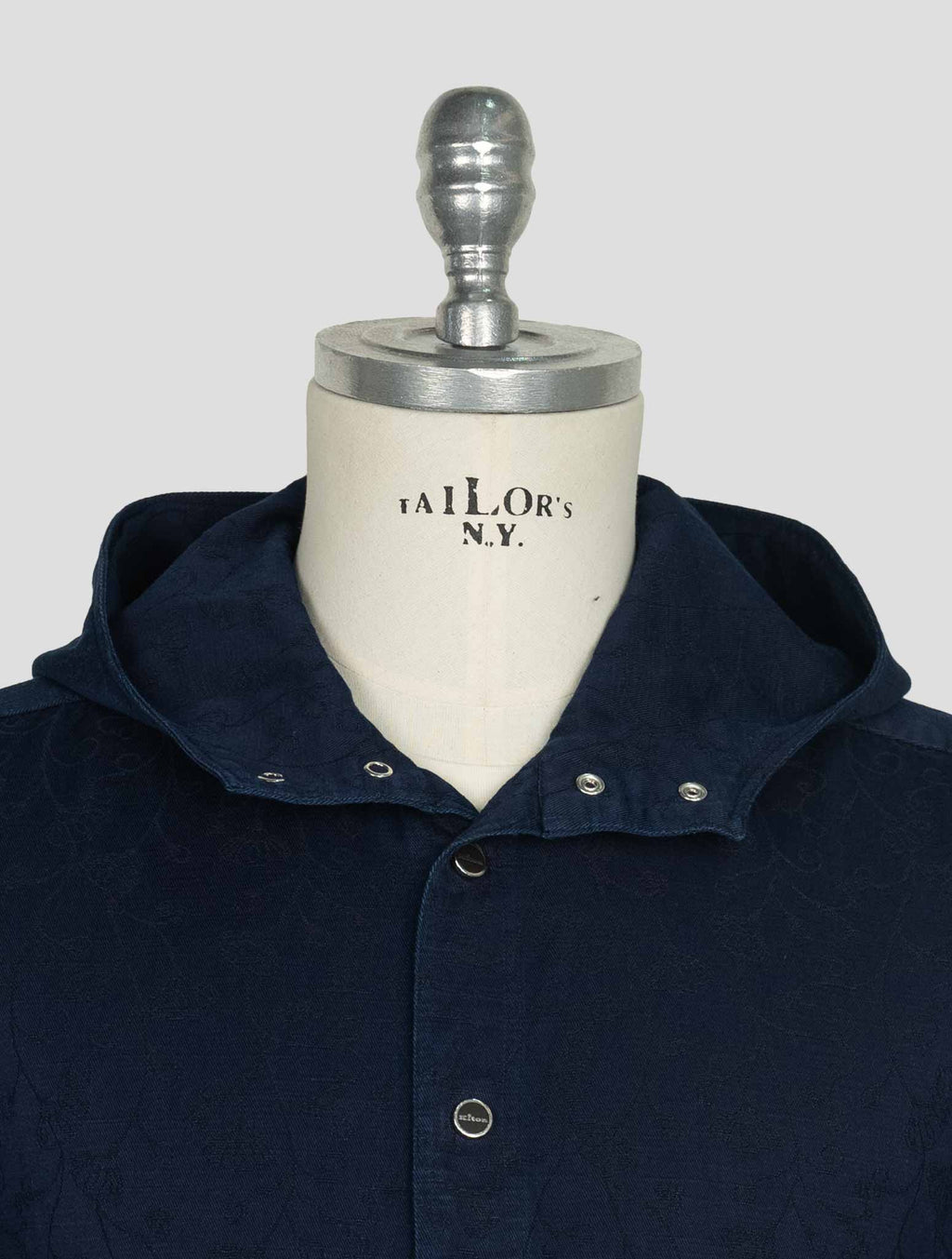 Kiton Blue Cotton Shirt Mariano 5