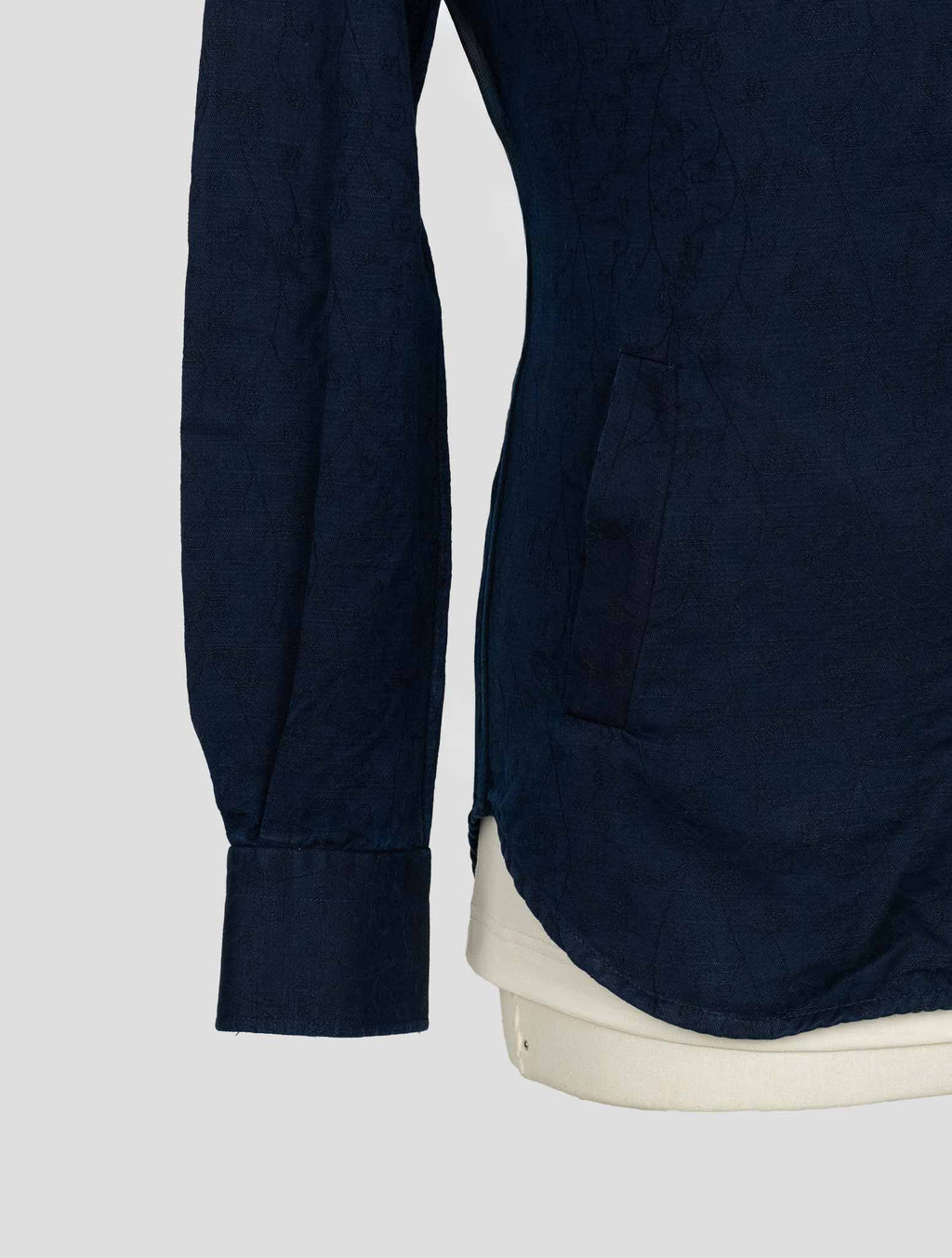 Kiton Blue Cotton Shirt Mariano 6