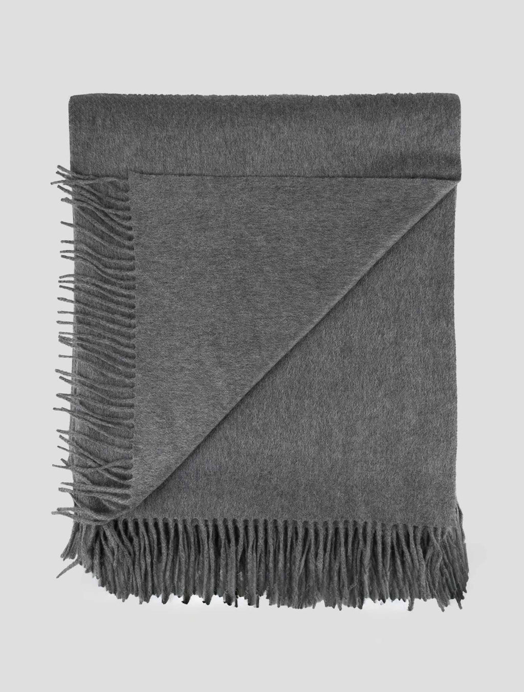 Isaia Gray Cashmere Blanket 2