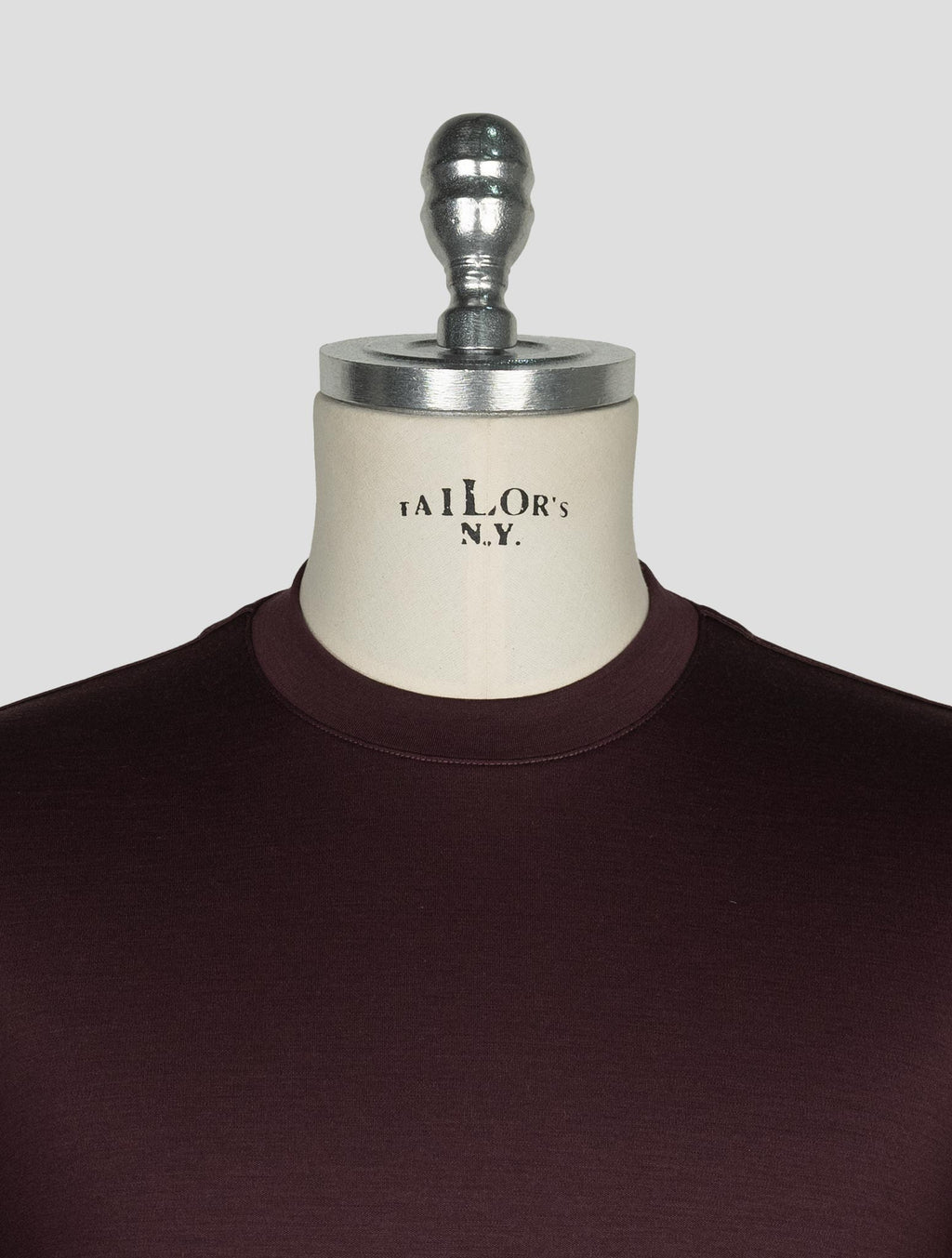Richard Smith Burgundy Loro Piana Wool Australis Aqua T-shirt 4