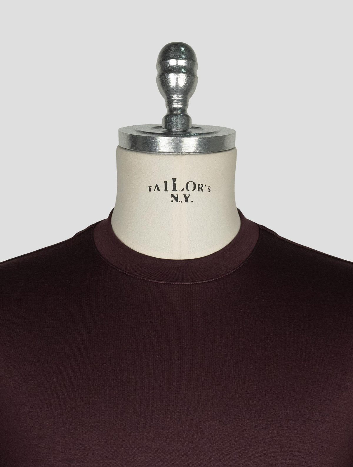 Richard Smith Burgundy Loro Piana Wool Australis Aqua T-shirt 4