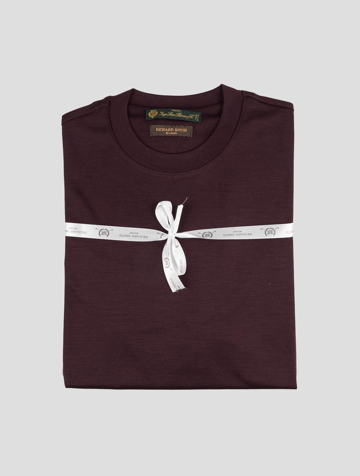 Richard Smith Burgundy Loro Piana Wool Australis Aqua T-shirt 5
