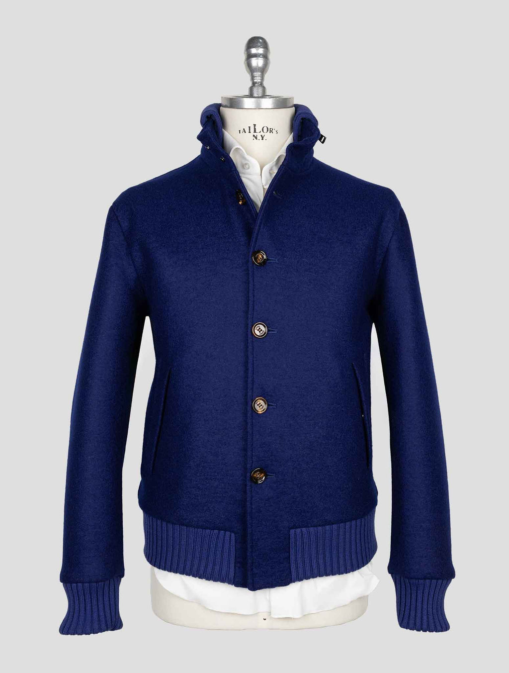 Kired Blue Virgin Wool Coat 1