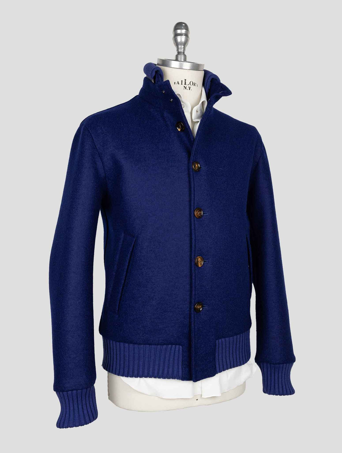 Kired Blue Virgin Wool Coat 2