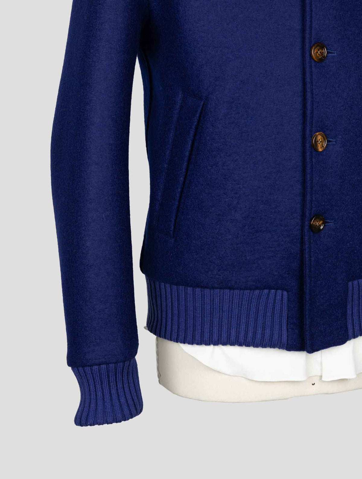 Kired Blue Virgin Wool Coat 5