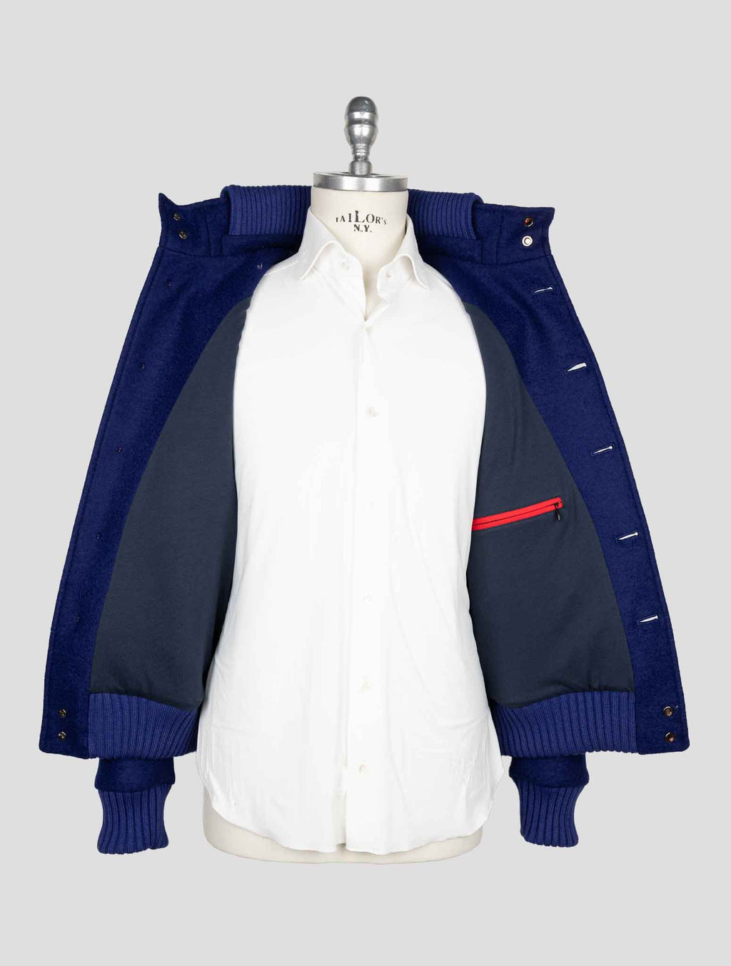 Kired Blue Virgin Wool Coat 7