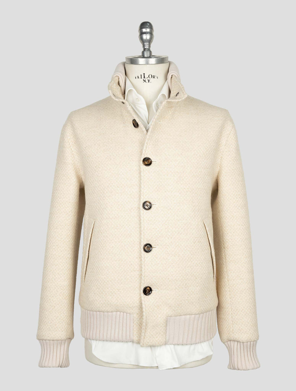 Kired Beige Wool Alpaca Pa Coat 1