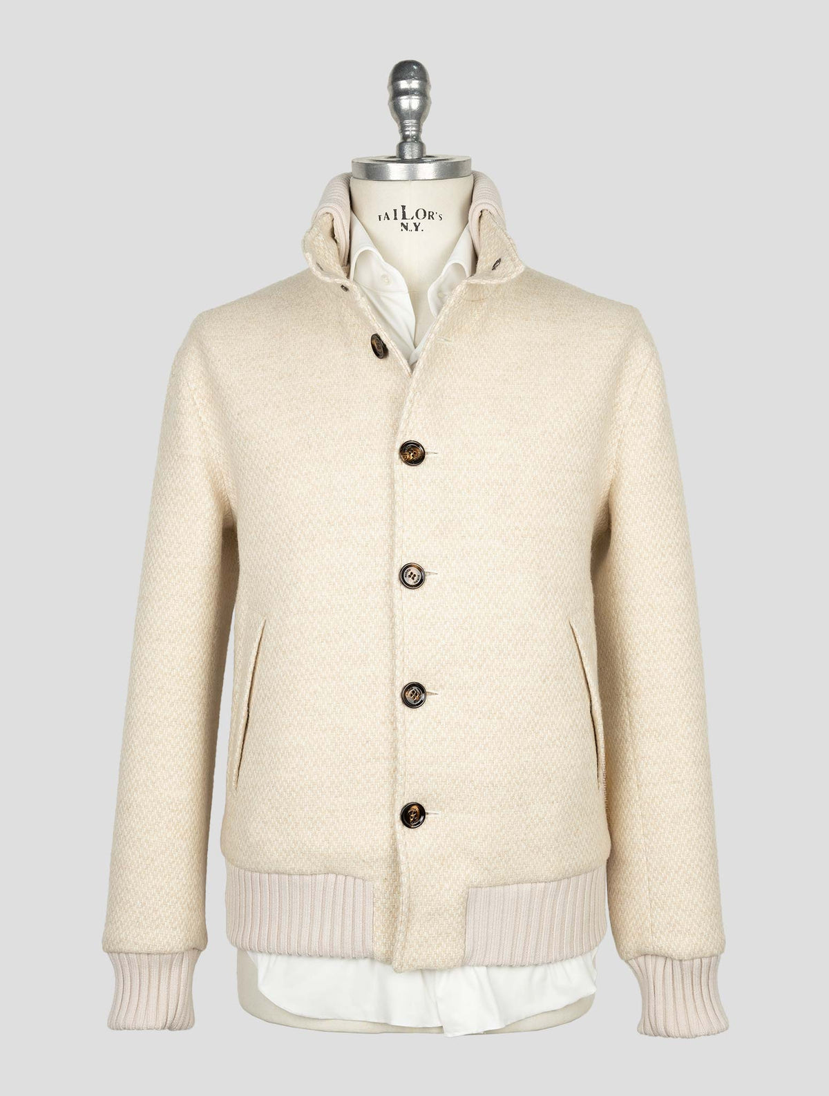 Kired Beige Wool Alpaca Pa Coat 1