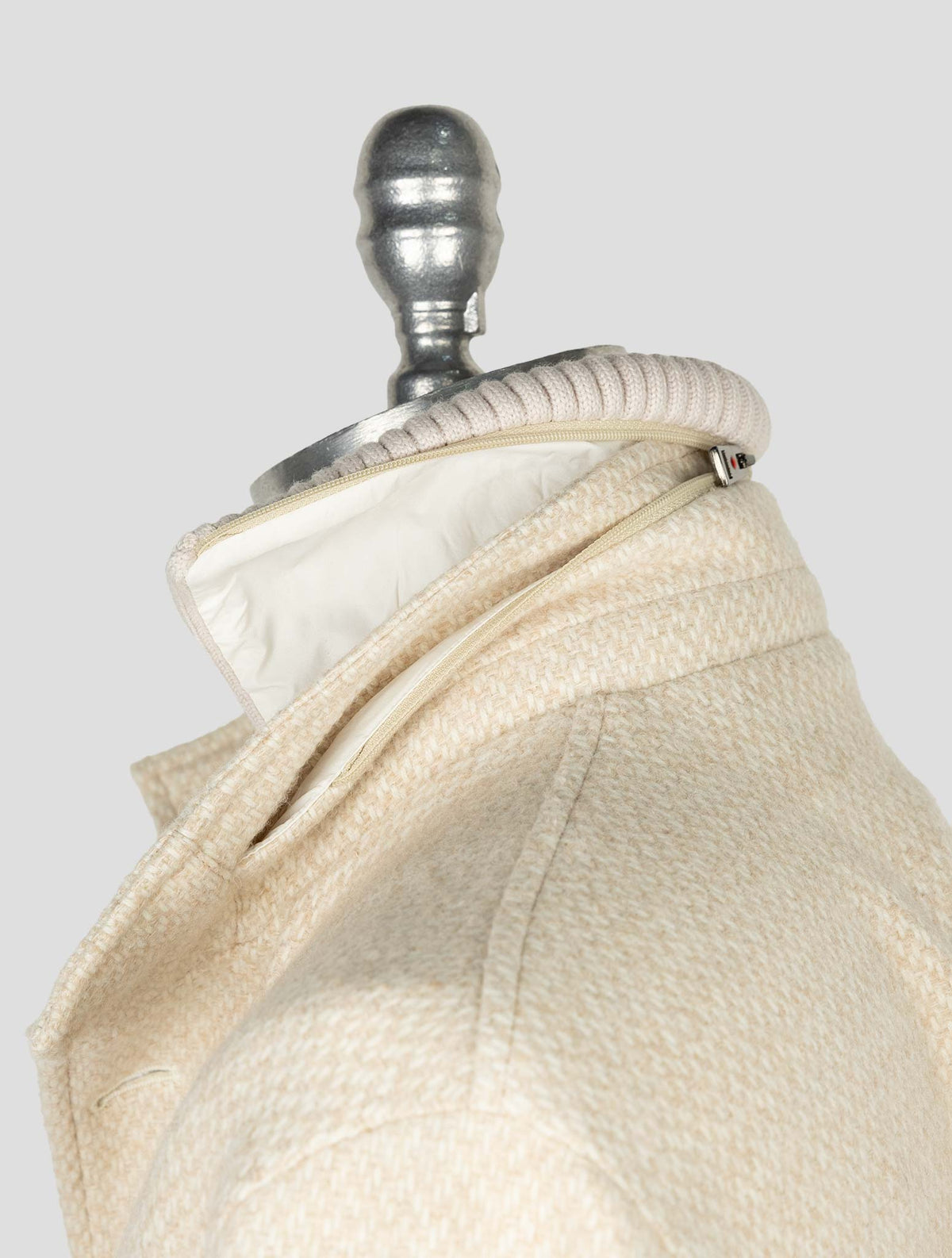 Kired Beige Wool Alpaca Pa Coat 6