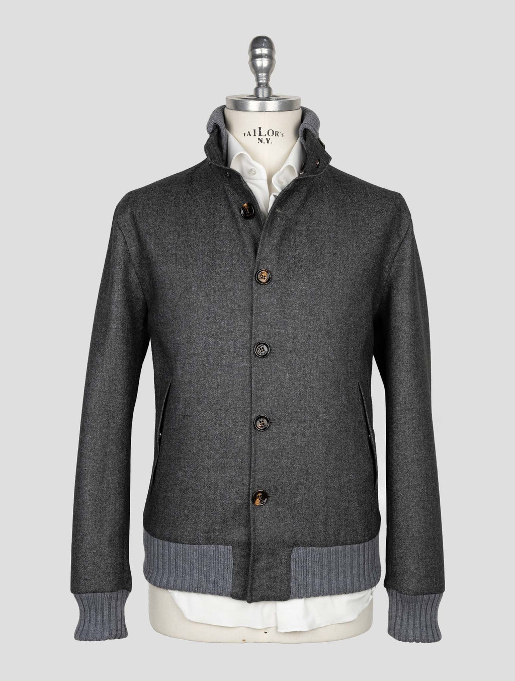 Kired Gray Wool Pl Coat 1