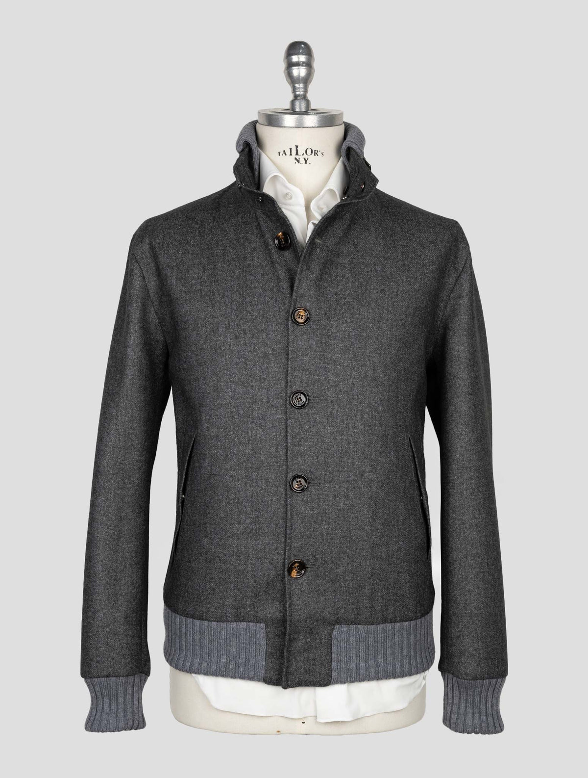 Kired Gray Wool Pl Coat 1
