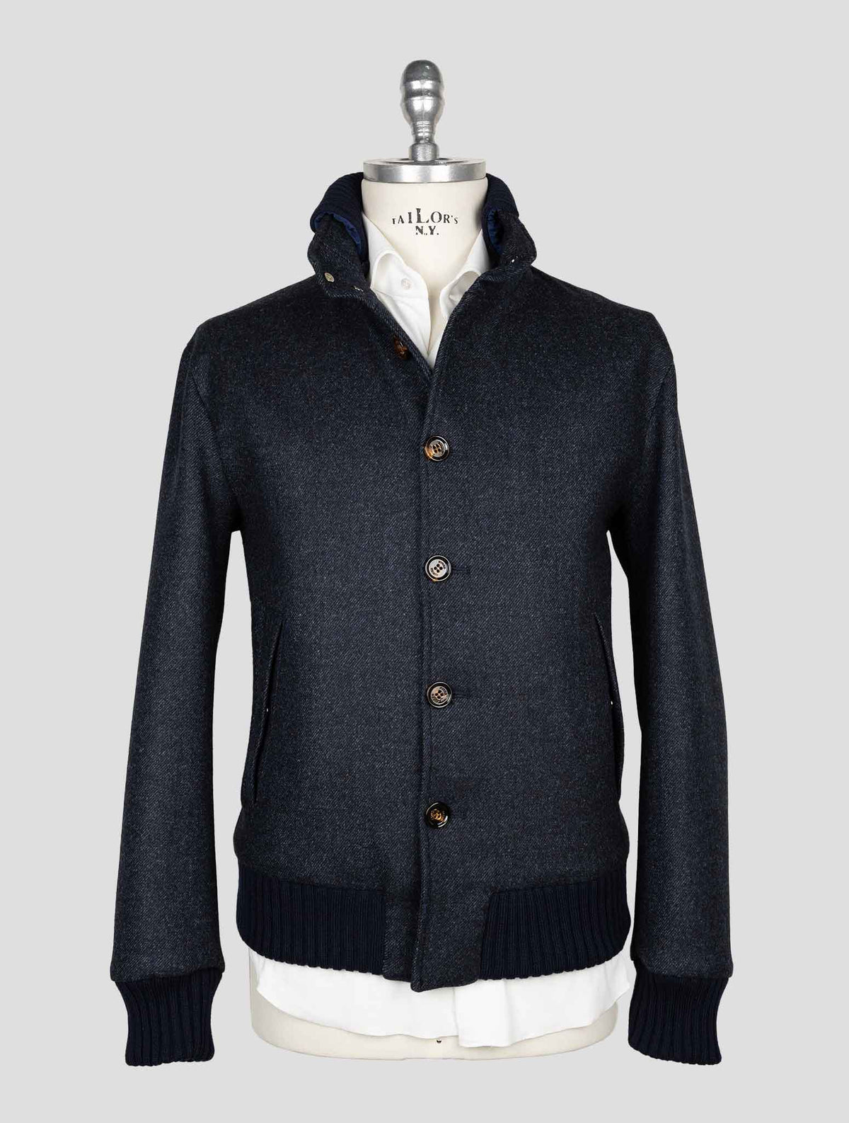Kired Dark Gray Virgin Wool Coat 1
