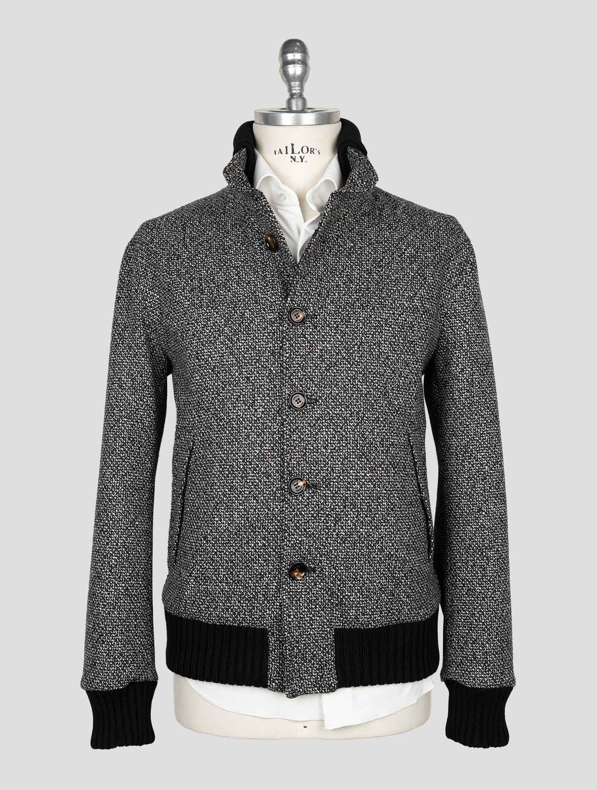 Kired Black White Virgin Wool Cashmere Camel Coat 1