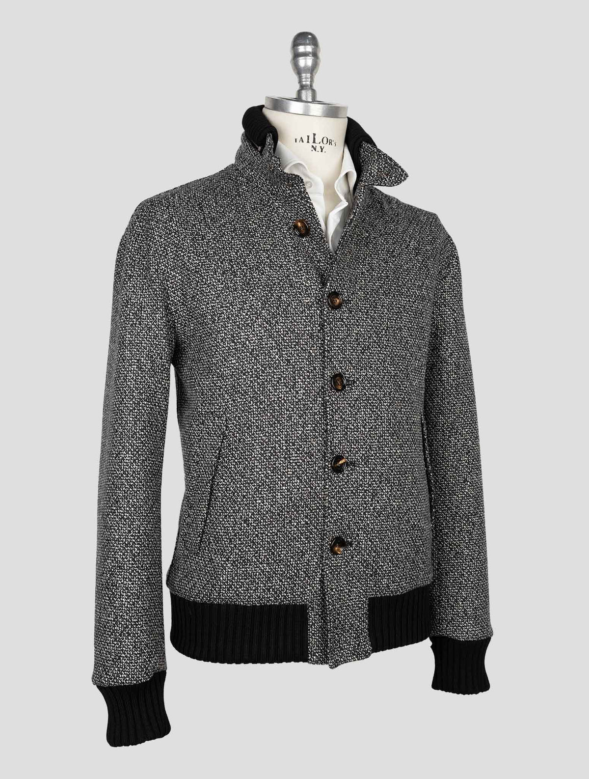 Kired Black White Virgin Wool Cashmere Camel Coat 2