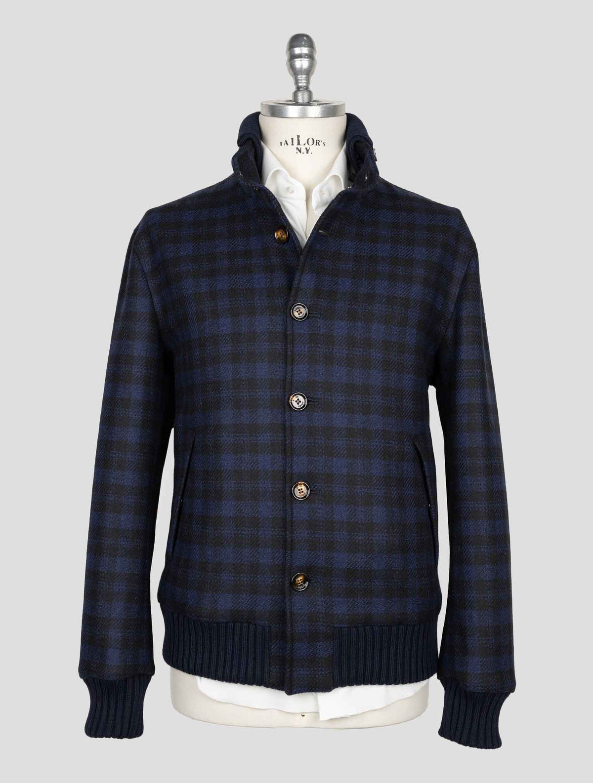 Kired Black Blue Virgin Wool Cashmere Camel Coat 1