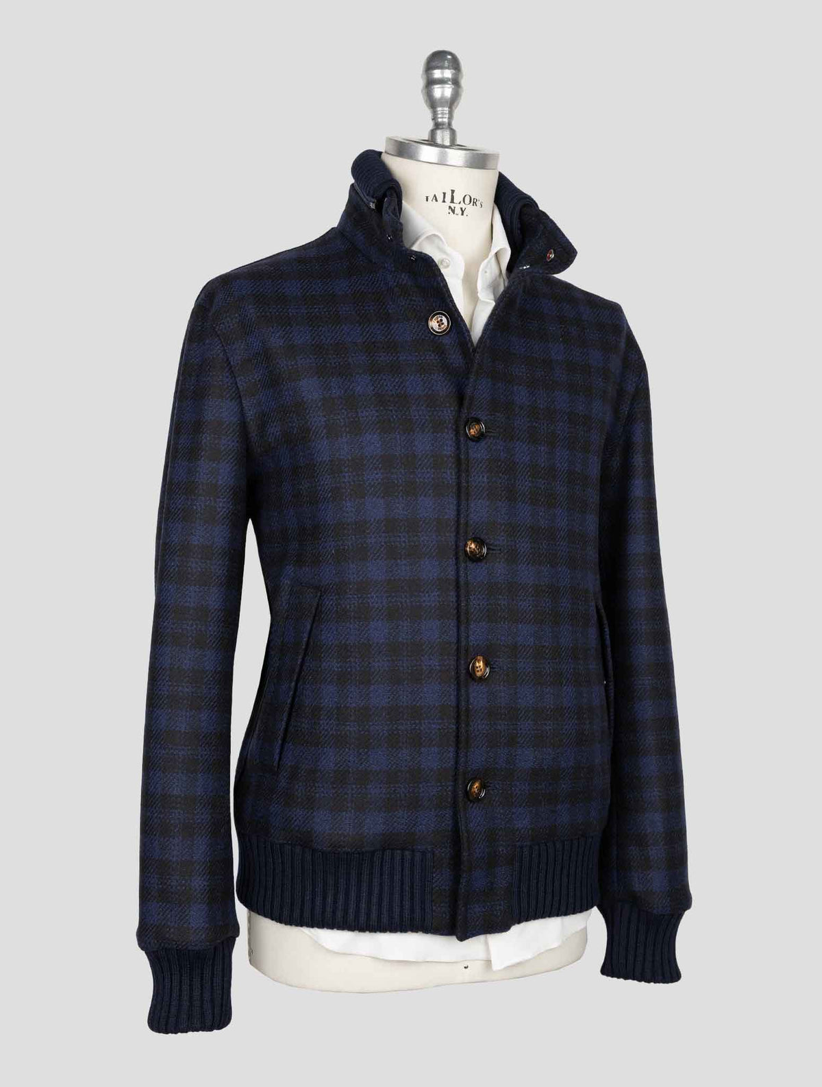 Kired Black Blue Virgin Wool Cashmere Camel Coat 2