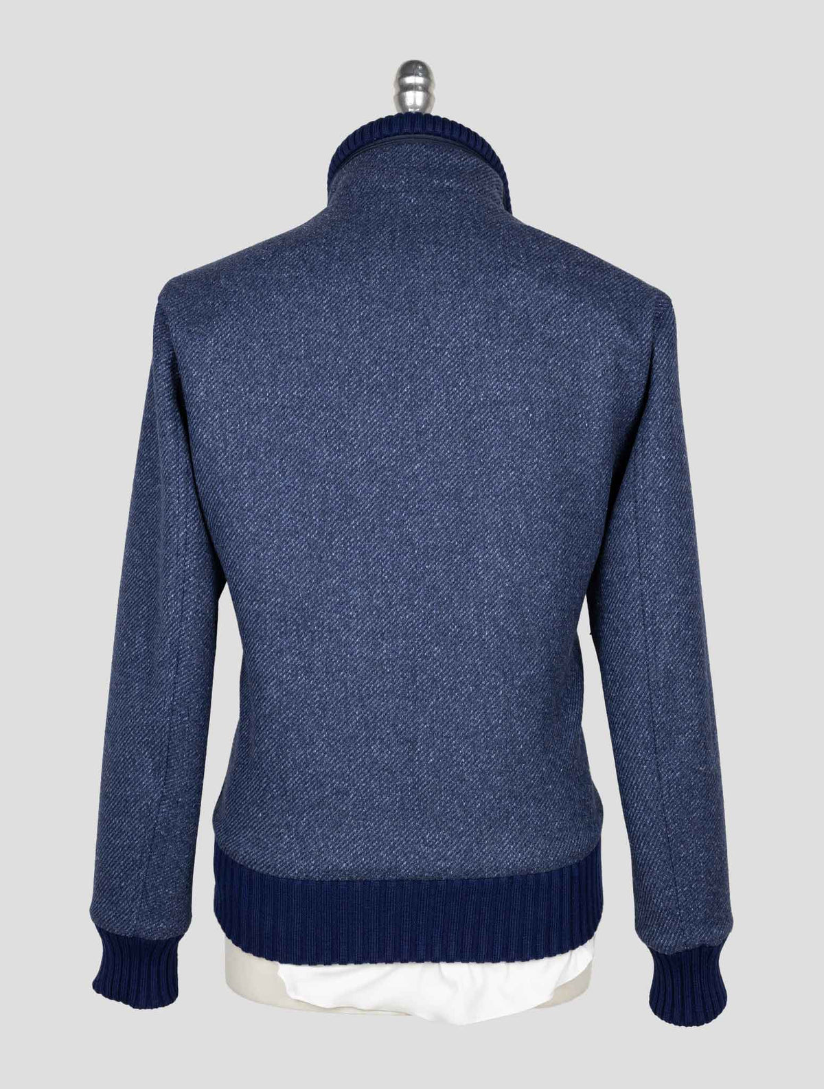 Kired Blue Virgin Wool Silk Coat 3