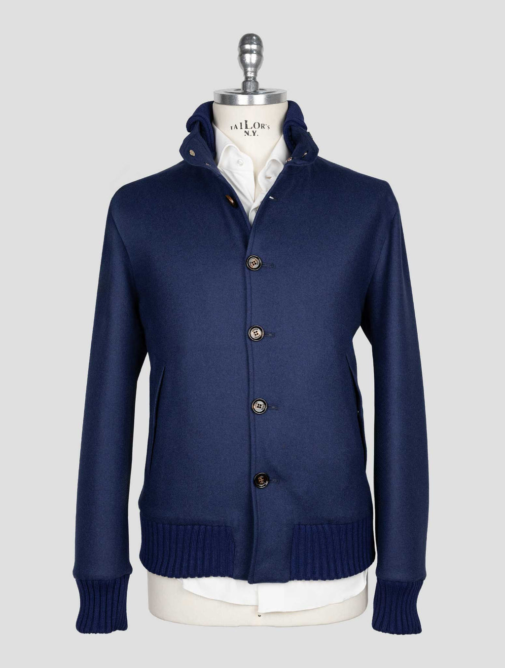 Kired Blue  Cashmere Pa Ea Coat 1
