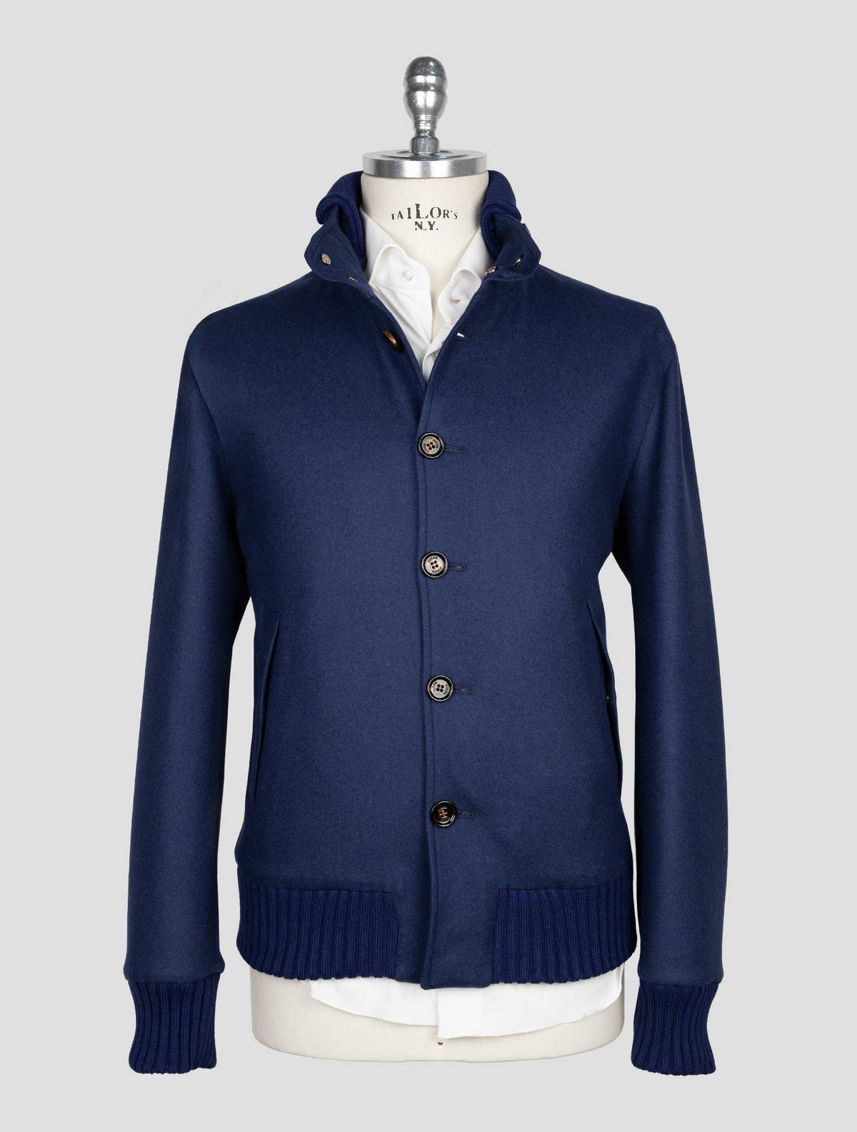 Kired Blue  Cashmere Pa Ea Coat 1