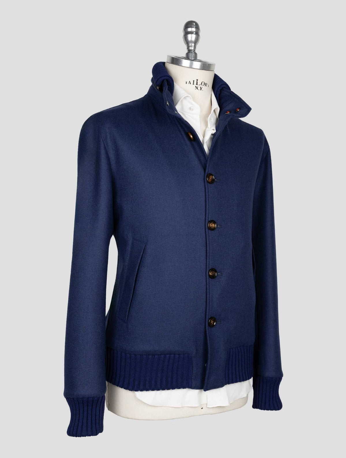 Kired Blue  Cashmere Pa Ea Coat 2