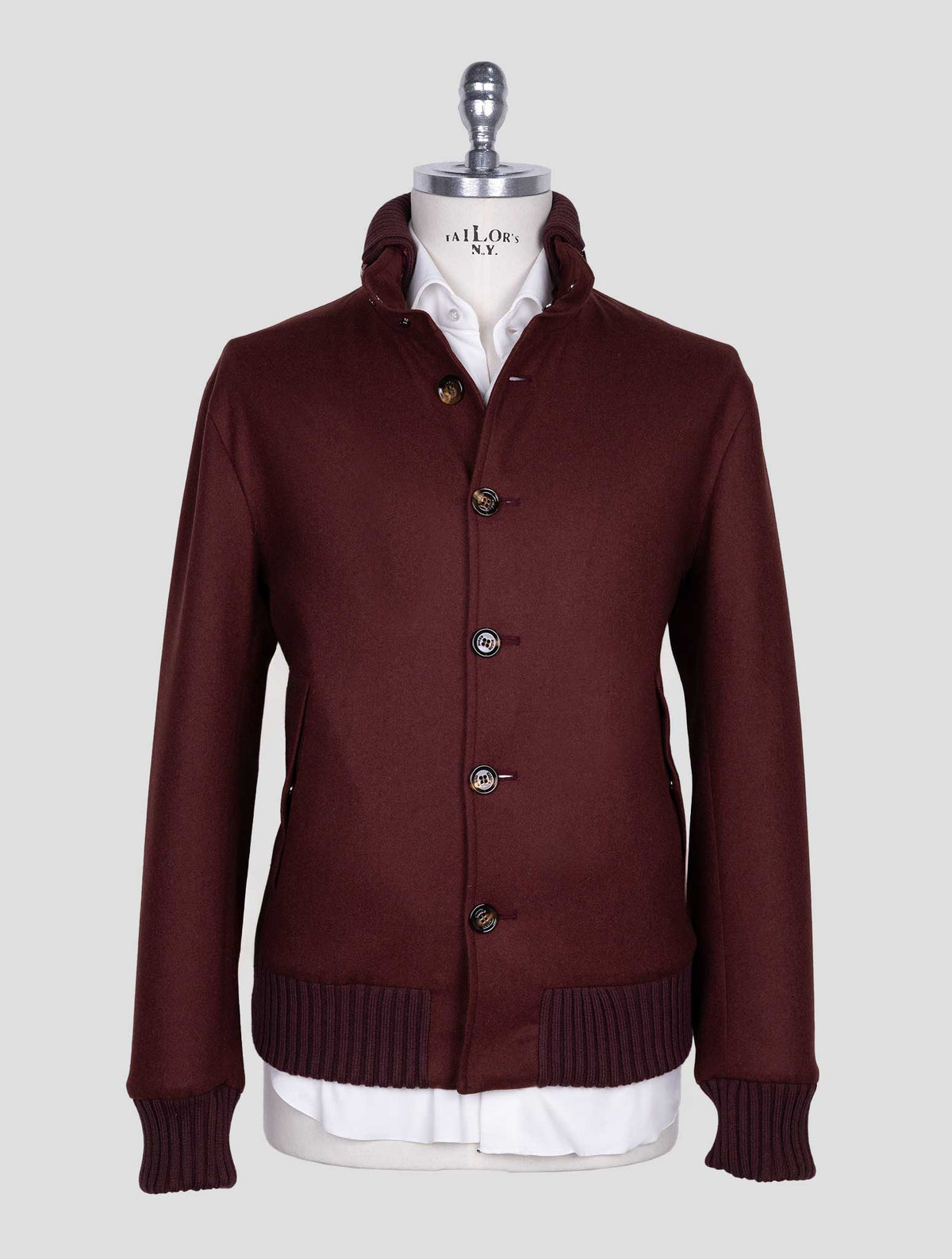 Kired Burgundy  Cashmere Pa Ea Coat 1